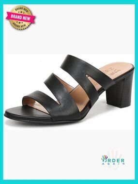 Strappy Dressy Slide Sandals Heels Contour+ Comfort Non-Slip Open Toe